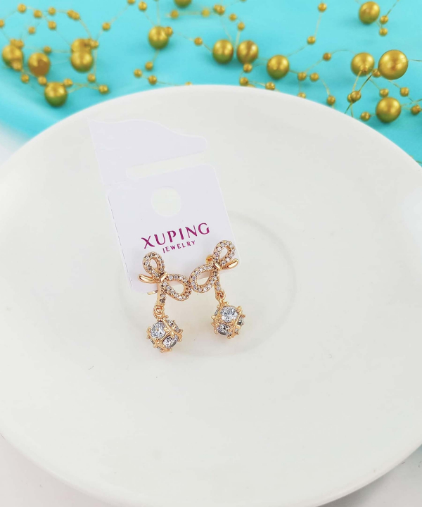 گوشواره میخی زنانه ژوپینگ Xuping مدل پاپیون AAC-110
