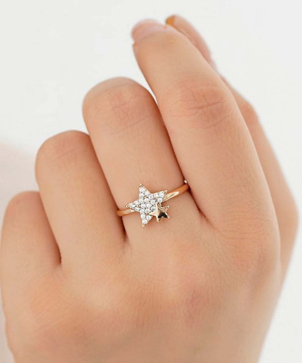 انگشتر زنانه ژوپینگ Xuping مدل ستاره کد AAE-356