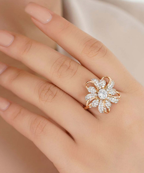 انگشتر زنانه ژوپینگ Xuping مدل گل کد AAE-357
