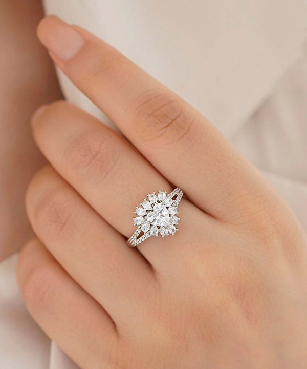 انگشتر سولیتر زنانه ژوپینگ Xuping مدل قلب کد AAE-359