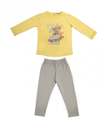 تیشرت و شلوار دخترانه پیانو Piano