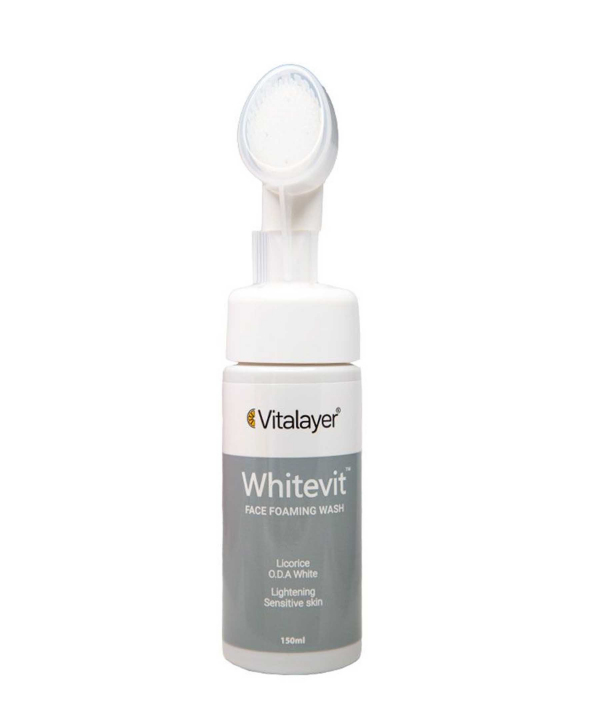 فوم شستشوی پوست لک دار ویتالیر Vitalayer مدل وایت ویت حجم 150 میلی لیتر