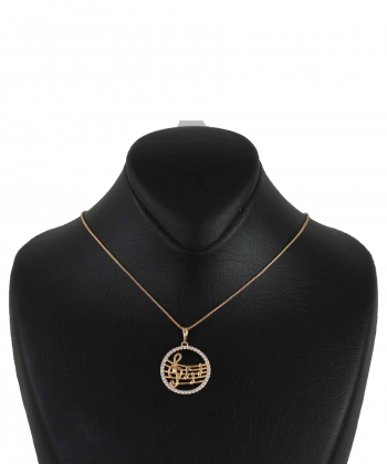 گردنبند مس با روکش طلا زنانه ژوپینگ مدل mp-AAB-264