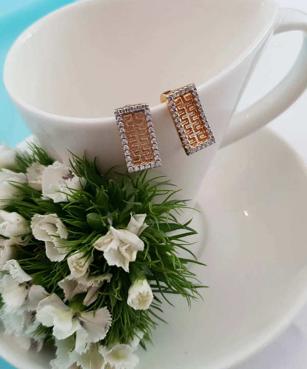 گوشواره زنانه ژوپینگ Xuping طرح ورساچه کد S1AAC-2-1