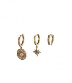 گوشواره زنانه وای اس ایکس YSX پکی مدل ستاره کد AAC-310