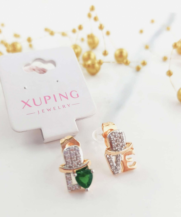 گوشواره زنانه میخی ژوپینگ Xuping مدل قلب AAC-340