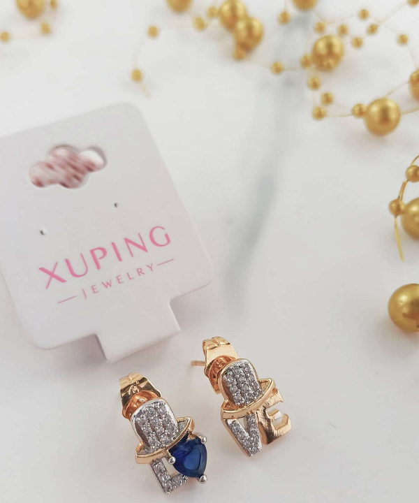 گوشواره زنانه میخی ژوپینگ Xuping مدل قلب AAC-341