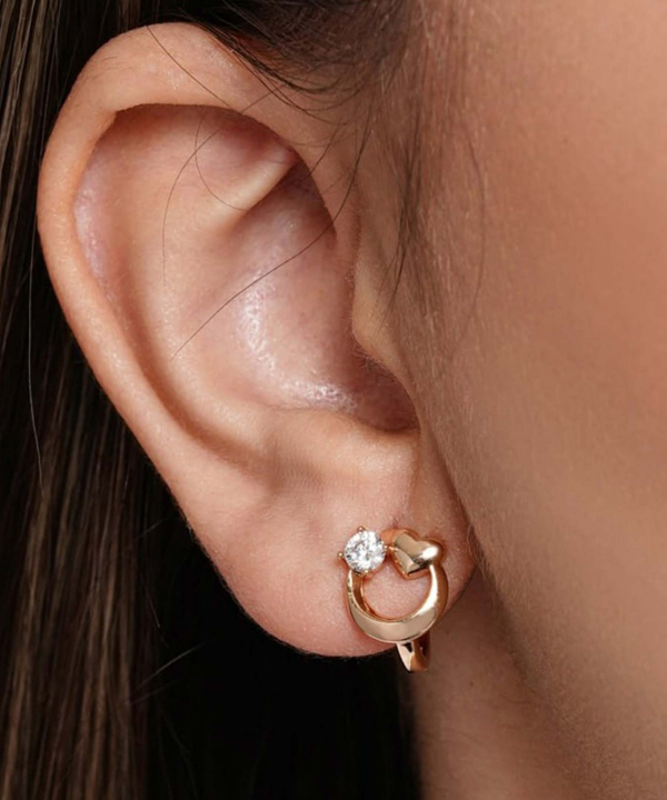 گوشواره حلقه ای زنانه ژوپینگ Xuping مدل قلب AAC-374