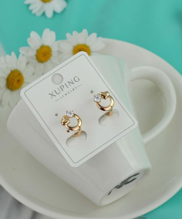 گوشواره حلقه ای زنانه ژوپینگ Xuping مدل قلب AAC-374