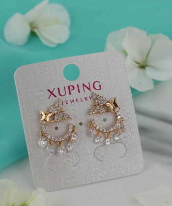 گوشواره میخی زنانه ژوپینگ Xuping مدل پروانه کد AAC-406