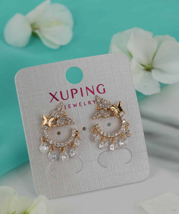 گوشواره میخی زنانه ژوپینگ Xuping مدل پروانه کد AAC-406