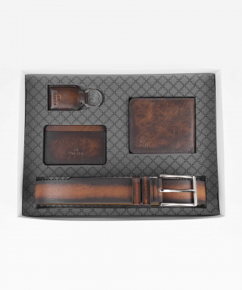 ست مردانه چرم طبیعی منط Mante کد Y104