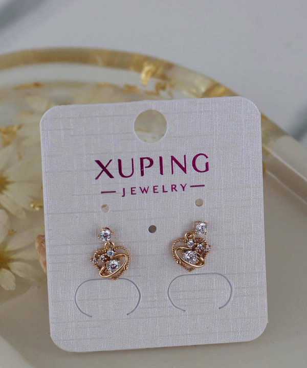 گوشواره میخی زنانه ژوپینگ Xuping مدل قلب کد AAC-460