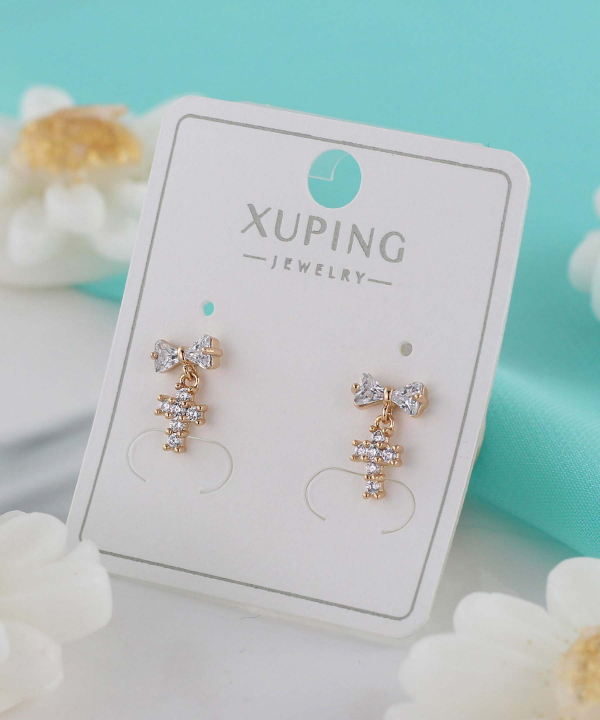گوشواره میخی زنانه ژوپینگ Xuping مدل پاپیون کد AAC-533