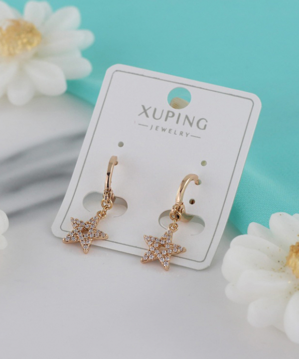 گوشواره زنانه ژوپینگ Xuping مدل ستاره کد AAC-605