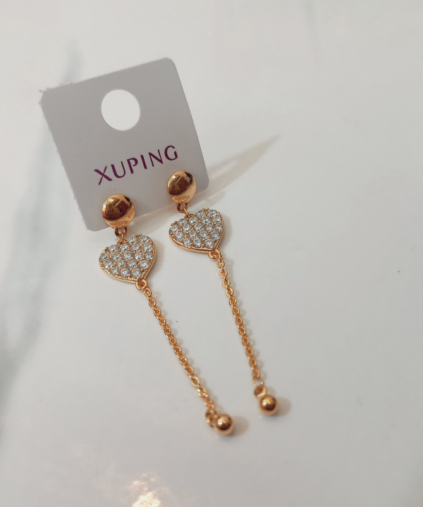 گوشواره زنانه میخی ژوپینگ Xuping مدل قلب AAC-88