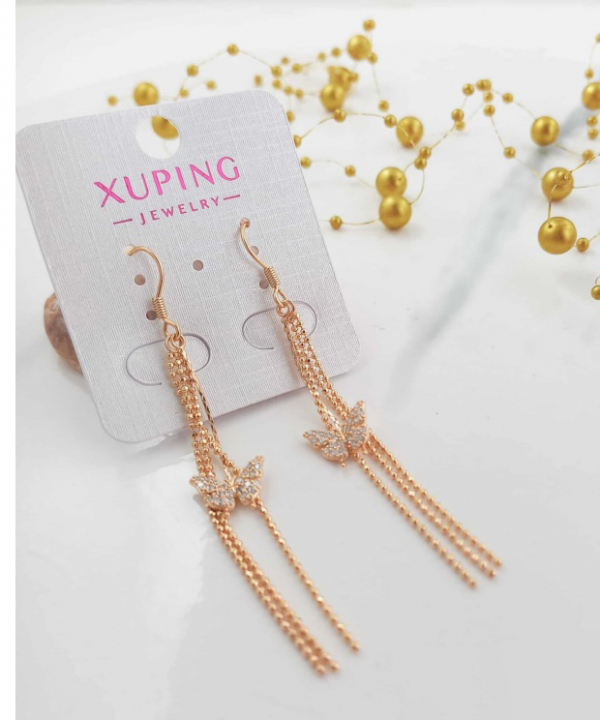 گوشواره آویزی زنانه ژوپینگ Xuping مدل پروانه AAC-90