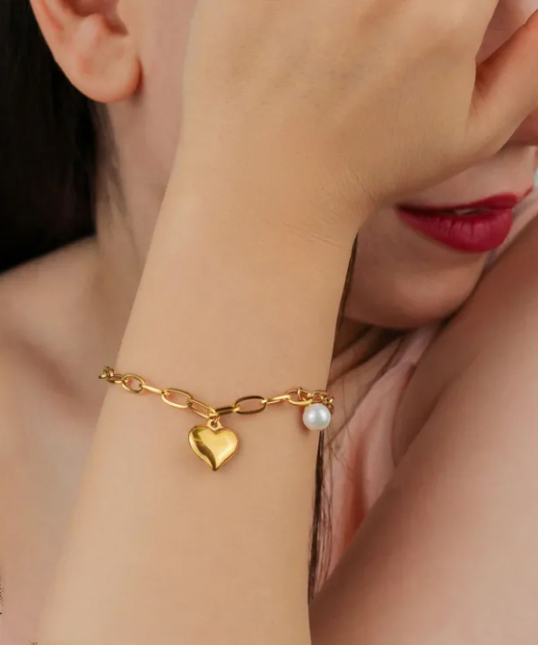 دستبند زنانه استیل زودیکا Zoodika مدل قلب کد AAD-101