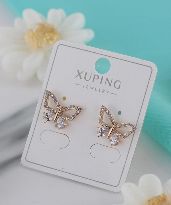 گوشواره میخی زنانه ژوپینگ Xuping مدل پروانه کد AAC-598