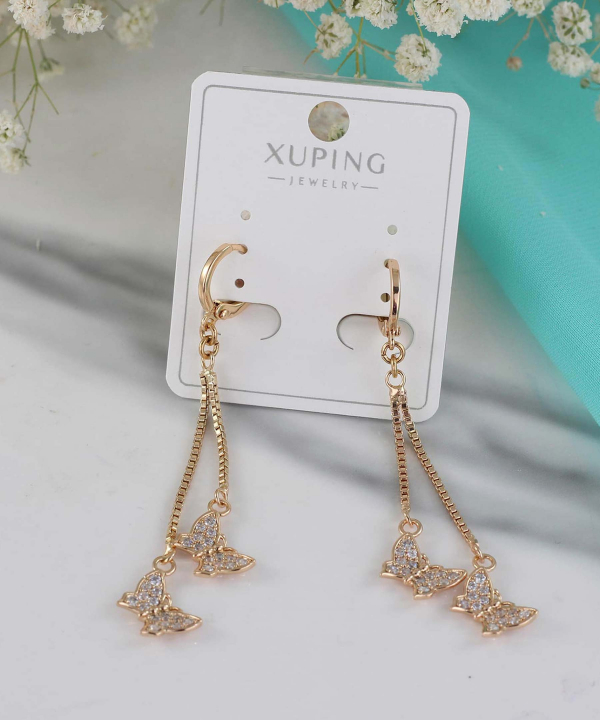 گوشواره آویزی زنانه ژوپینگ Xuping مدل پروانه کد AAC-490