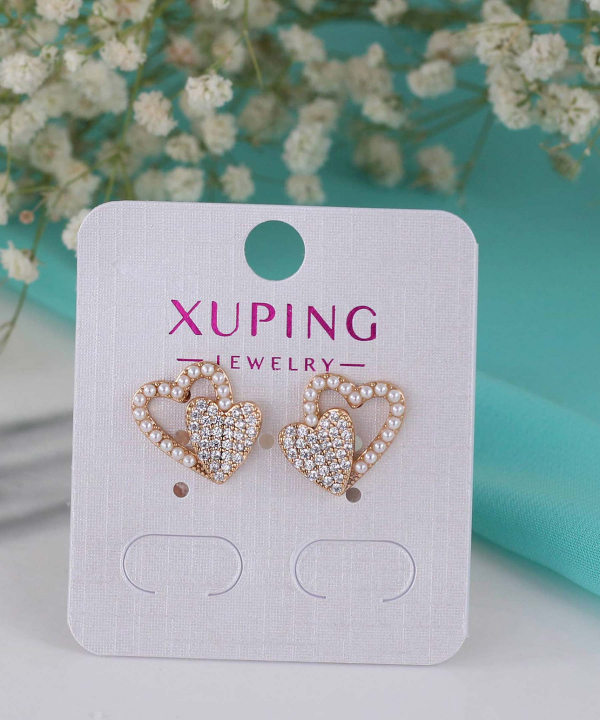 گوشواره میخی زنانه ژوپینگ Xuping مدل قلب کد AAC-503
