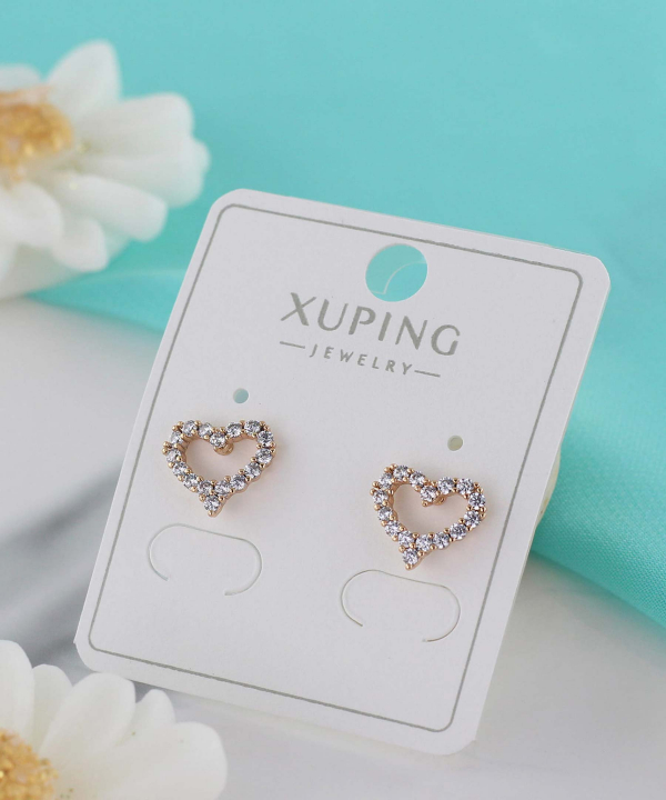 گوشواره میخی زنانه ژوپینگ Xuping مدل قلب کد AAC-529