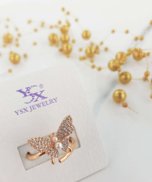 انگشتر زنانه وای اس ایکس YSX مدل پروانه کد AAE-201