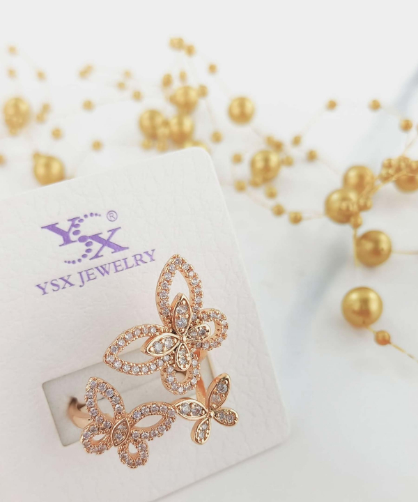 انگشتر زنانه وای اس ایکس YSX مدل پروانه کد AAE-203