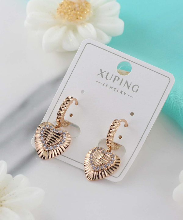 گوشواره زنانه ژوپینگ Xuping مدل قلب کد AAC-553