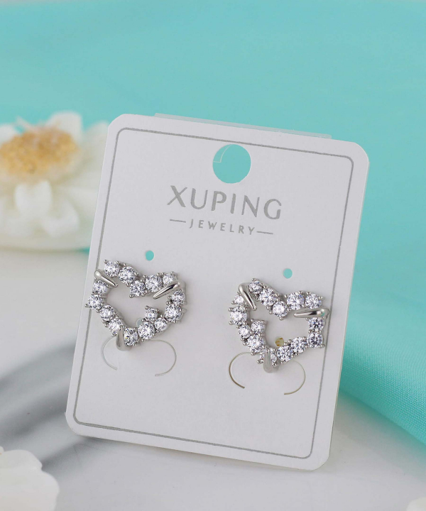 گوشواره میخی زنانه ژوپینگ Xuping مدل قلب کد AAC-564