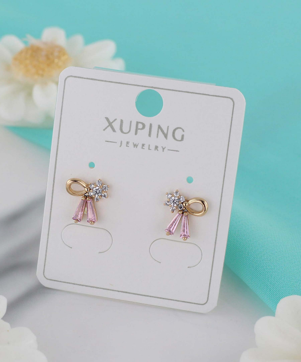گوشواره میخی زنانه ژوپینگ Xuping مدل پاپیون کد AAC-568