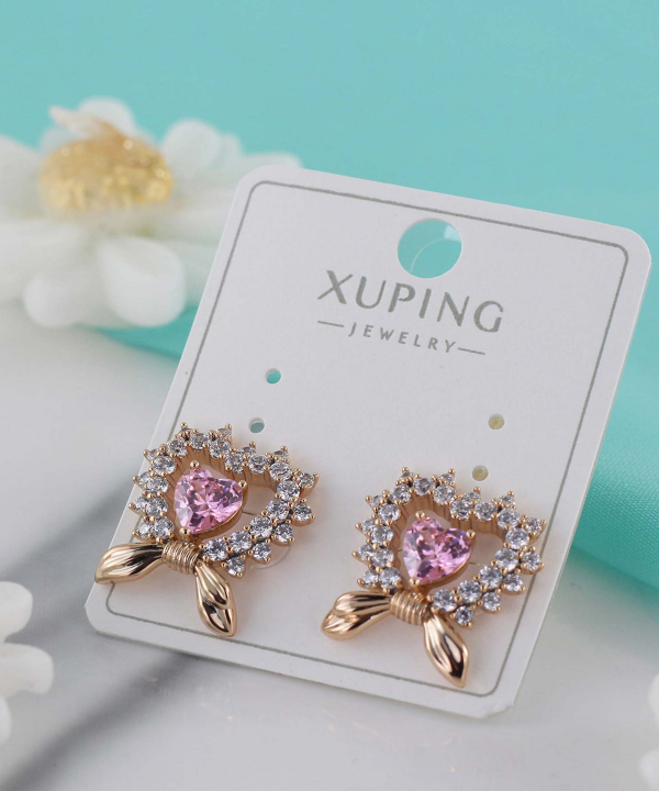 گوشواره میخی زنانه ژوپینگ Xuping مدل قلب کد AAC-580