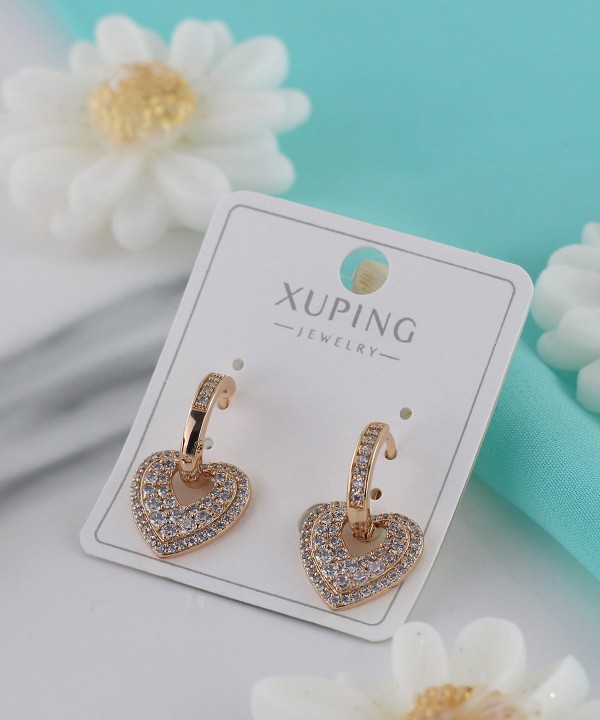 گوشواره زنانه ژوپینگ Xuping مدل قلب کد AAC-590