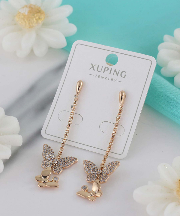 گوشواره آویزی زنانه ژوپینگ Xuping مدل پروانه کد AAC-591