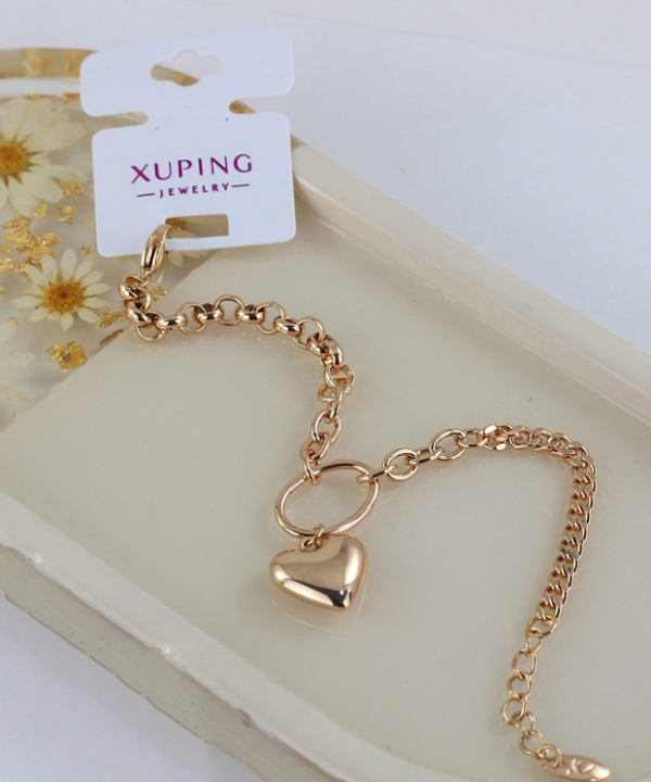 دستبند زنانه ژوپینگ Xuping مدل قلب کد AAD-310