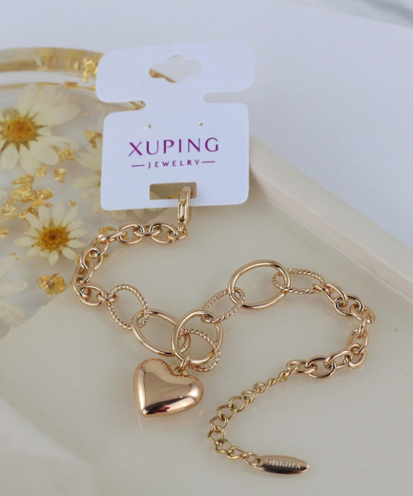 دستبند زنانه ژوپینگ Xuping مدل قلب کد AAD-311
