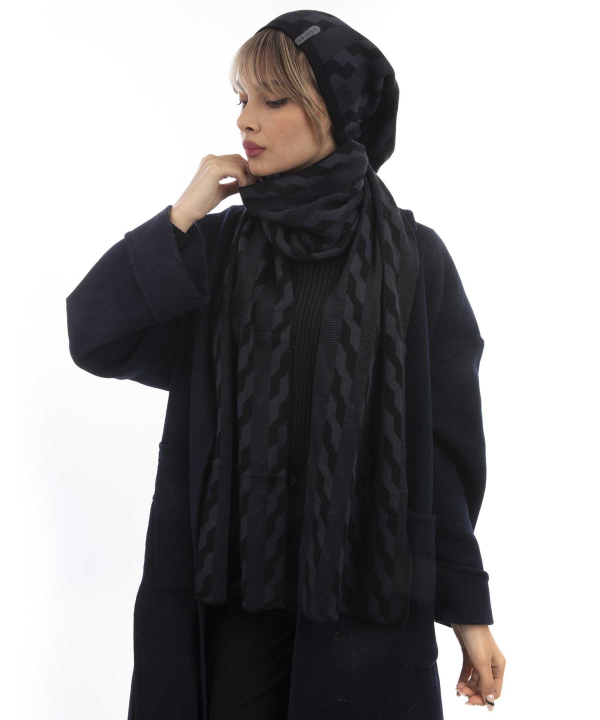 ست کلاه و شال گردن زنانه تارتن کد 284200125