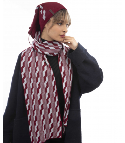 ست کلاه و شال گردن زنانه تارتن کد 284200125