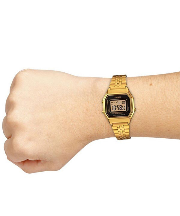 ساعت زنانه کاسیو Casio مدل LA680WGA-1DF استیل طلایی