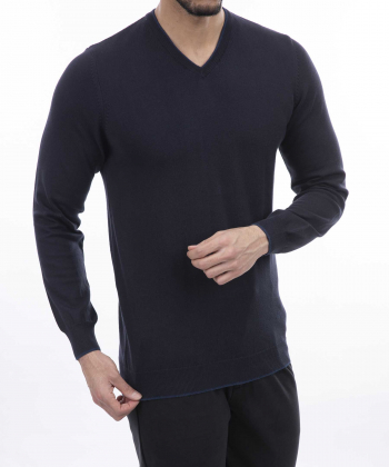 پلیور یقه هفت مردانه کافه شرت Cafe Shirt کد 45018