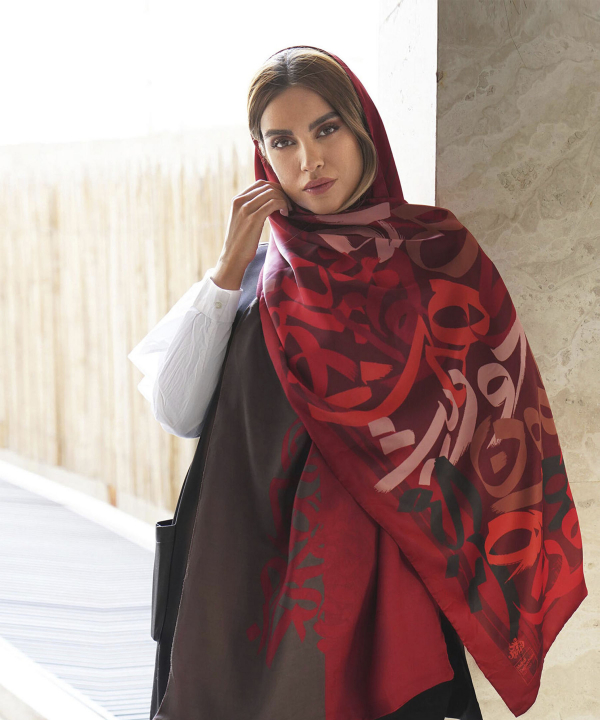 شال زنانه طاقه چیان Taghechian طرح بیتاب