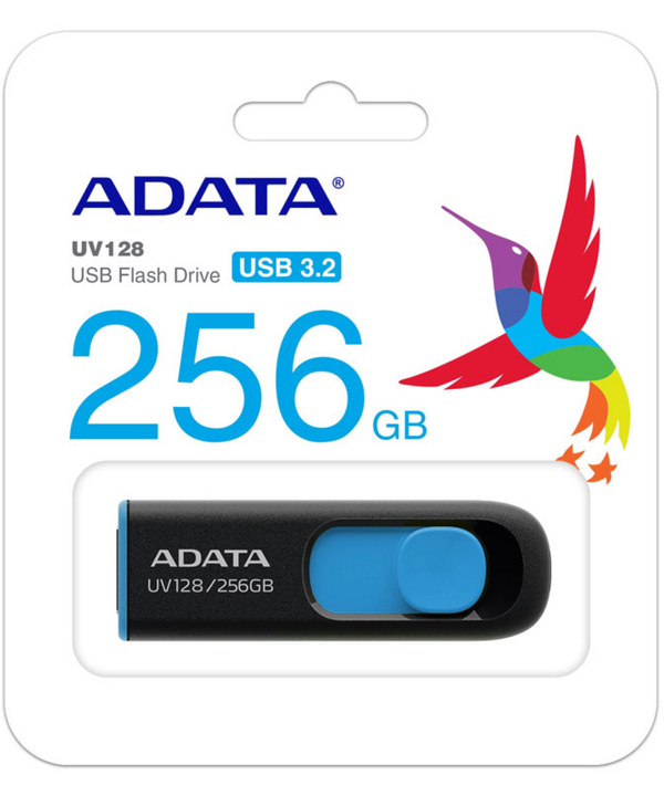 فلش مموری USB 3.2 ای دیتا مدل UV128 ظرفیت 256 گیگابایت