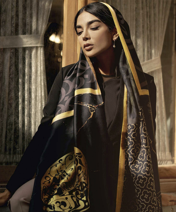 شال زنانه طاقه چیان Taghechian طرح جم جم