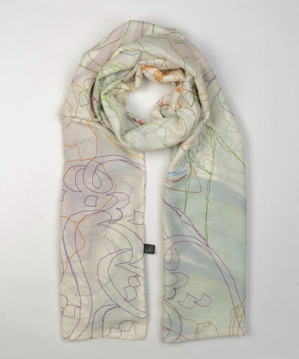شال زنانه طاقه چیان Taghechian طرح حس