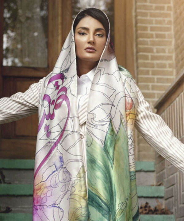 شال زنانه طاقه چیان Taghechian طرح حس
