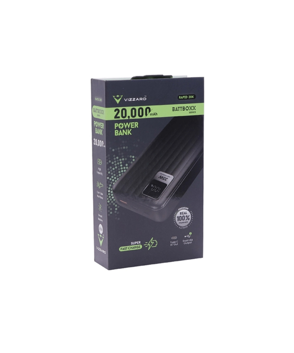 شارژر همراه ویزارو مدل BATTBOXX Series Rapid ظرفیت 20000 میلی آمپر ساعت