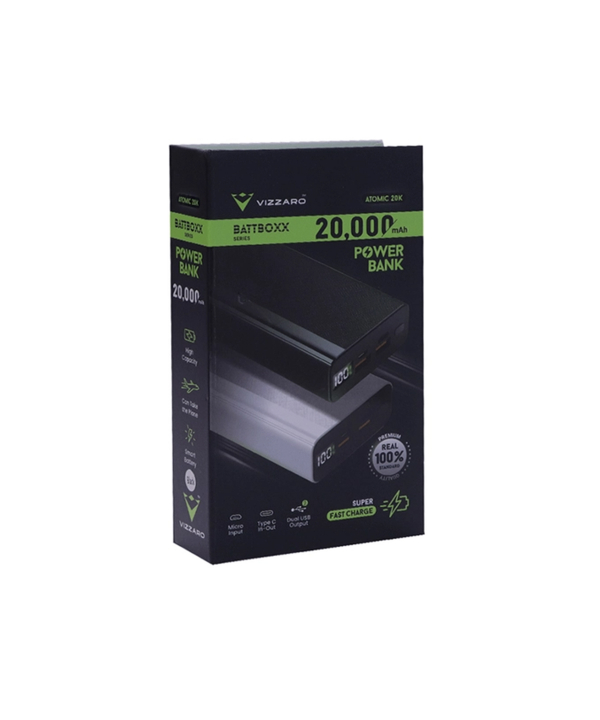 شارژر همراه ویزارو مدل BATTBOXX Series Atomic ظرفیت 20000 میلی آمپر ساعت