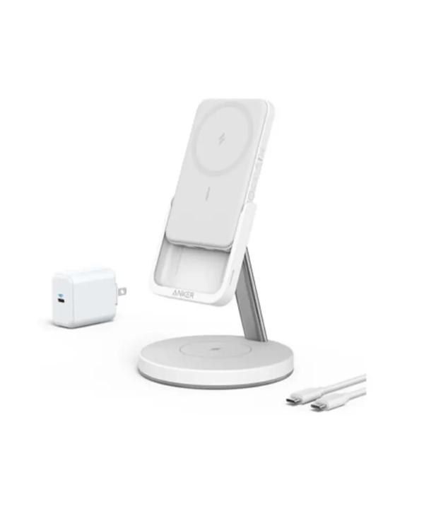 شارژر بی سیم و پاور بانک انکر مدل 633 Magnetic Wireless Charger B25A72