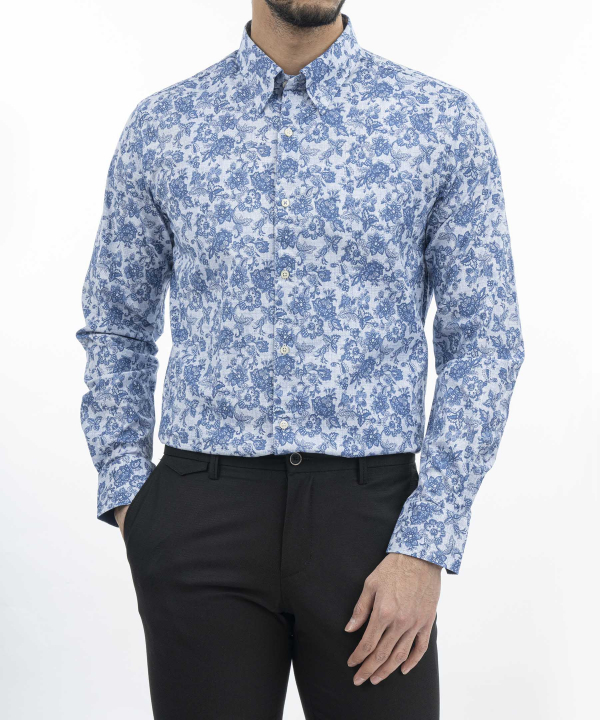 پیراهن مردانه کافه شرت Cafe Shirt کد 1195