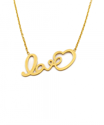 گردنبند طلا زنانه کاپانی Kapani مدل LOVE کد KN015